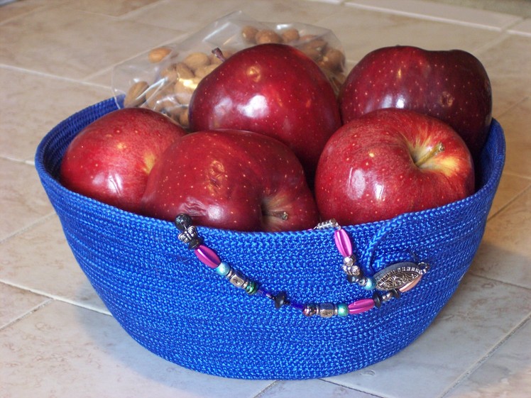 Handcrafted in America, one-of-a-kind, decorative cord bowls