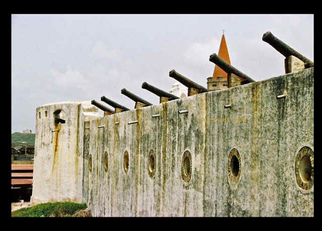 Cape Coast Castle -Castle Wall - Sea Side