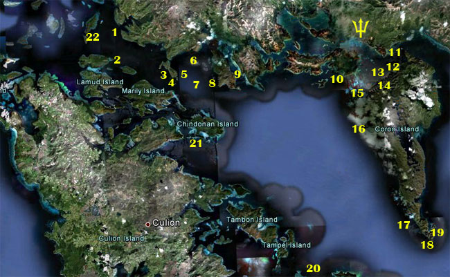 Dive Site Map