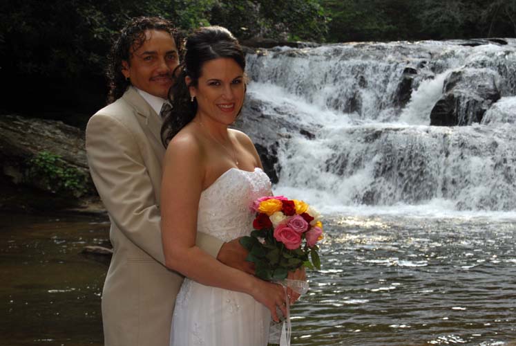 North Georgia Waterfall Wedding photo