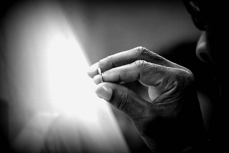 Pastor blesses rings at North Georgia Wedding