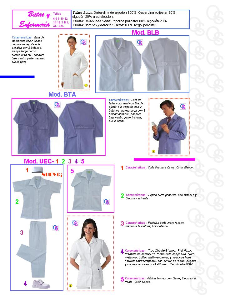 catalogo uniformes qsuave batas y enfermeria