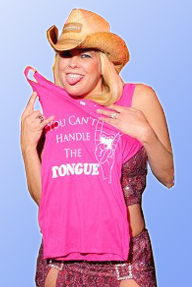 Sunset Thomas from HBO Cathouse Tongue Out Crew