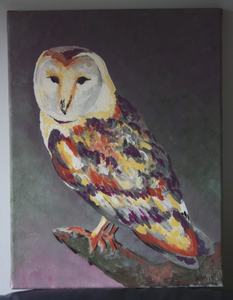 Purple-Orange Owl