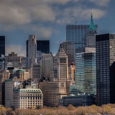 Skyline of Manhattan, the financial district