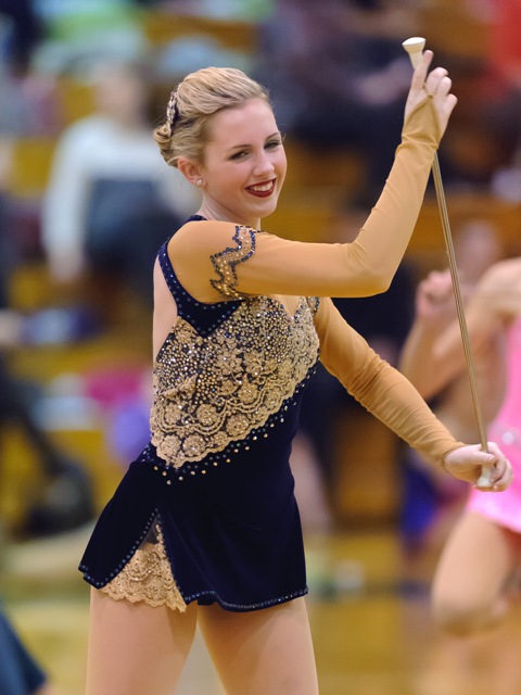  Megan Norton performs during the Dallas Twirling contest at DeSoto High School.