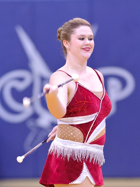 Catherine Potter strikes a pose before her twirling at Market Street.