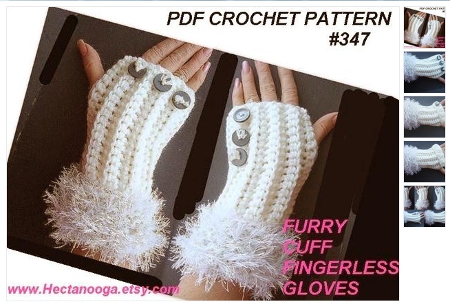 Crochet Pattern Fingerless Gloves Hectanooga Emi
