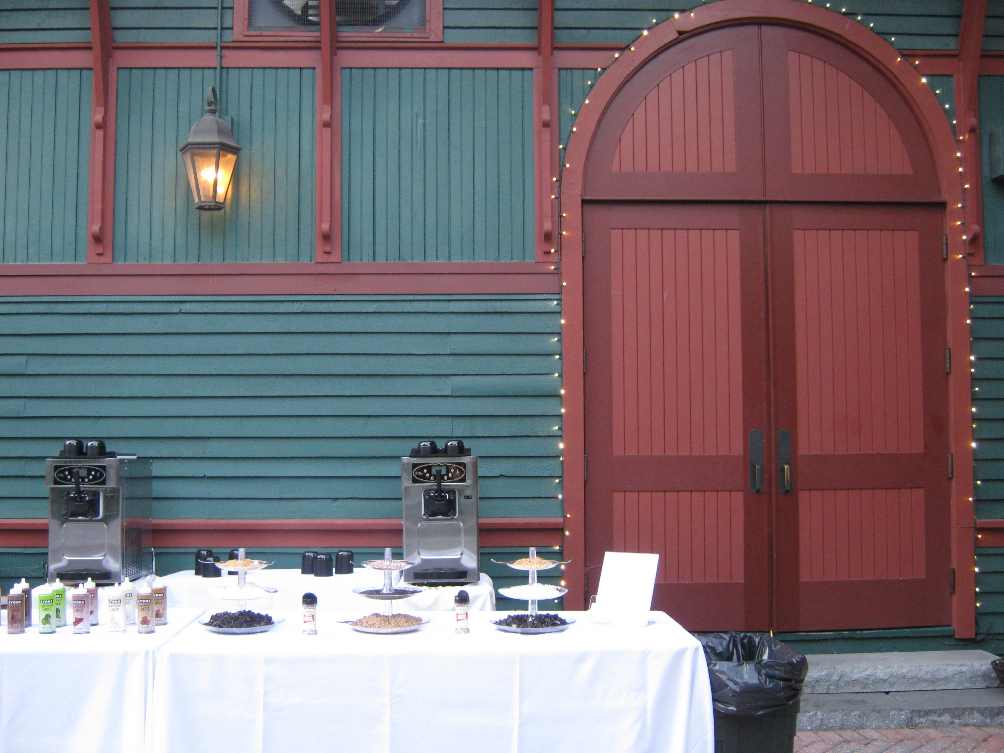 Trolley Barn Wedding Ice Cream Bar