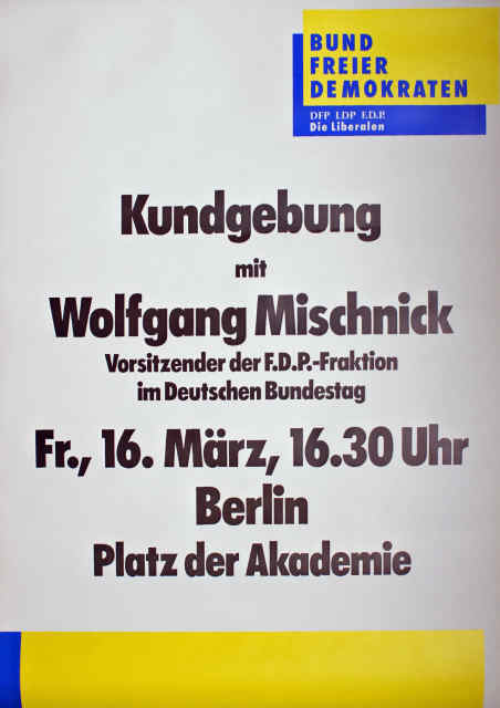 Pro-Westliche Kundgebung mit Wolfgang Miishnick (West FDP) in Berlin
