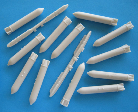 OzMods Models 1/48 F-111 BRUs with 12 Mk.82 MAU-93/B LDGP BOMBS Resin Set 
