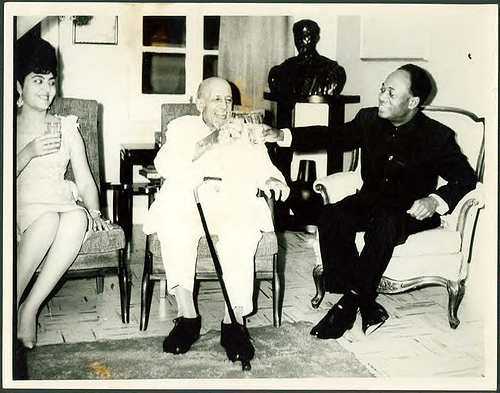 Kwame Nkrumah (right) and W.E.B. Du Bois (middle)