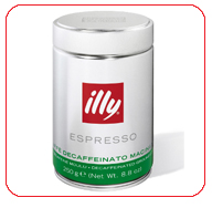 Lata de café illy descafeinado molido