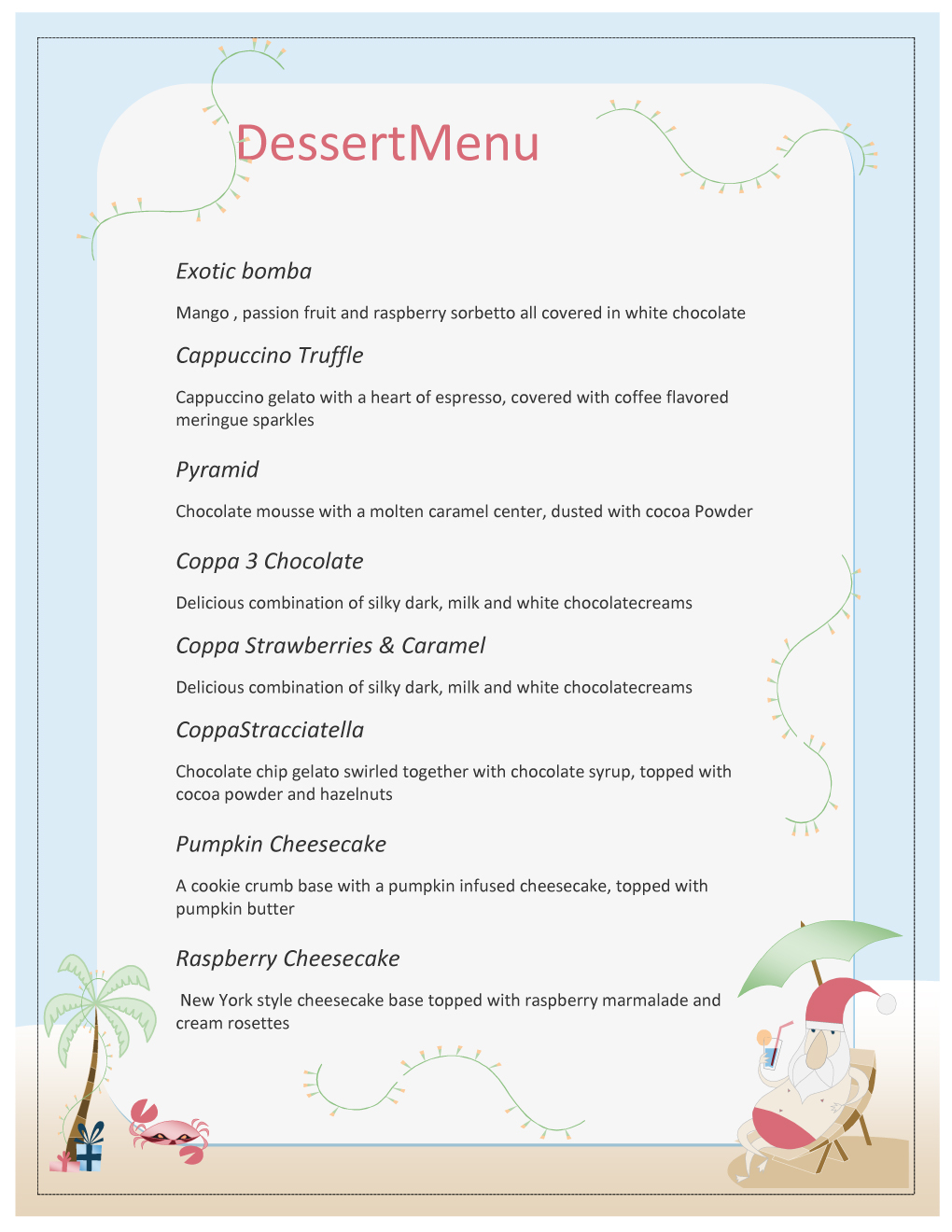 Chestnut Restaurant Menu Chestnut Restaurant Menu