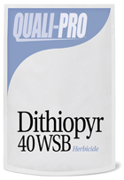 QualiPro Herbicide; Dithiopyr 40WSB bottle and brochure