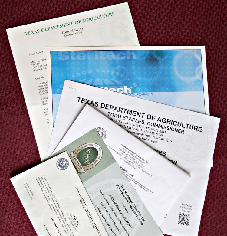 cGMP, food-grade, organic, kosher, gluten-free, copacking