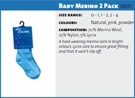 Baby Merino 2 Pack Sock 8801