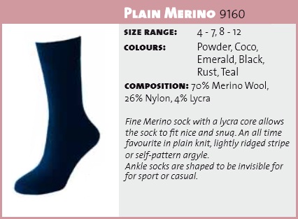 Plain Merino Sock 9160