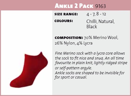 Ankle 2 Pack Sock 9163