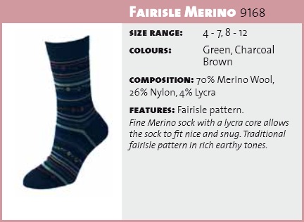 Fairisle Merino Sock 9168