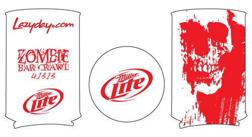 Zombie Bar Crawl Koozie