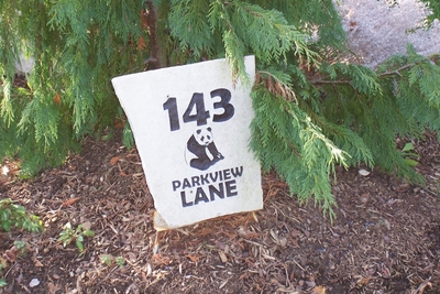 address sign