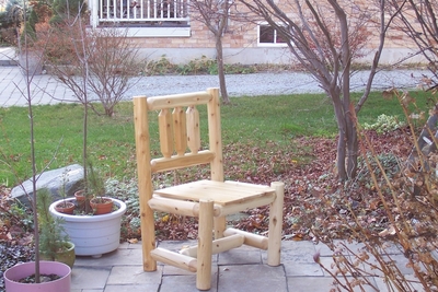 log chair